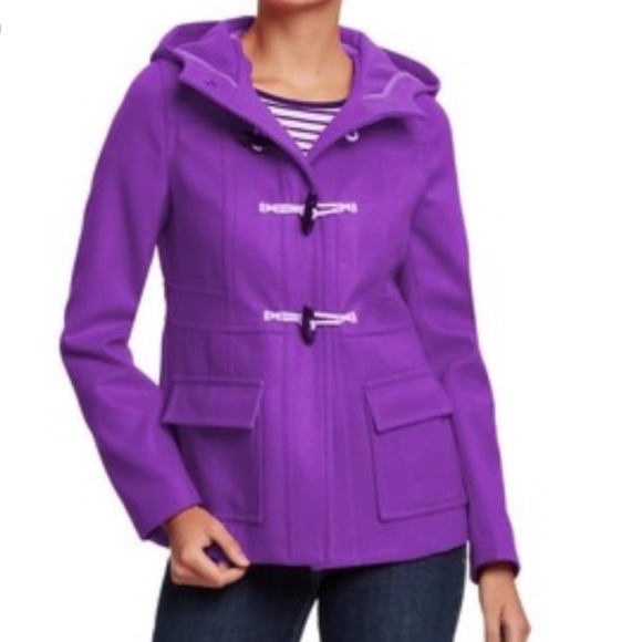Old Navy Jackets & Blazers - Old Navy Purple Toggle Peacoat Women's Medium